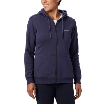 Columbia Hoodie Dames, Logo Full Zip Donkerblauw, 30RDXJPHB